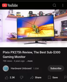 PX275H PIXIO Monitor Refresh Ips Panel Freesync Sync #2