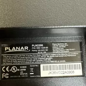PLN2200 PLANAR Dp Hdmi Bezel Desktop Monitor #3