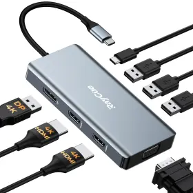 B0DPHG8W4Y RAYCUE Usb Docking Station Dual Monitor Adapter