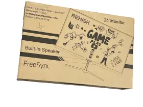 RE-241KV2 REHISK Gaming Monitor Borderless Speaker