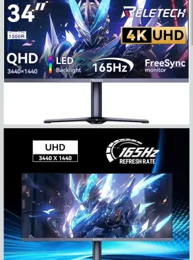 G34WQ RELETECH Curved Ultrawide Gaming Monitor Wqhd