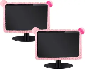 Remagr Zk-remagr-530 2 Pcs 20ftft-29ftft Kawaii Computer Monitor Cover With Cat Ear Design Furry