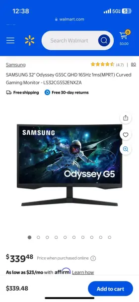 LS32CG550EN SAMSUNG Odyssey Qhd