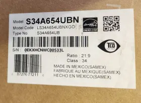 S34A654UBN SAMSUNG Ultrawide Qhd Curved Monitor