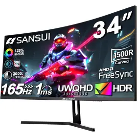 744110180923 SANSUI Curved Gaming Monitor Uwqhd Pip Pbp