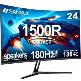 ES-G24C1-US SANSUI Curved Gaming Monitor Up Mprt Speak