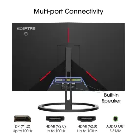 792343327240 SCEPTRE Ips Qhd Displayport Hdmi Srgb Speak #3