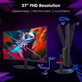 792343327554 SCEPTRE Curved Gaming Monitor Hdmi Displayport #3