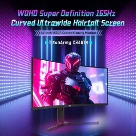 C34A1R TITAN ARMY Curved Gaming Monitor Pip Pbp