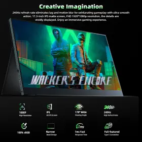 173K05 UPERFECT Gaming Monitor Portablr Screen #2