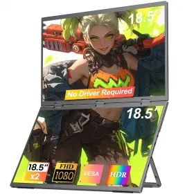 185DS1 UPERFECT Dual Screen Folding Monitor Triple Game