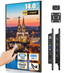 AT1M140HWL UPERFECT Touchscreen Monitor Vga Hdmi Display Vesa