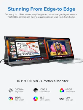 J0405M161HWL UPERFECT Upertfect Gaming Monitor Laptop Screen #2