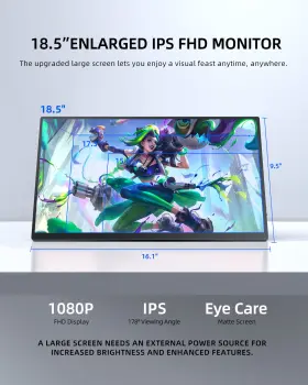 T0205M185HWL UPERFECT Monitor Second Laptop Screen Gaming #2