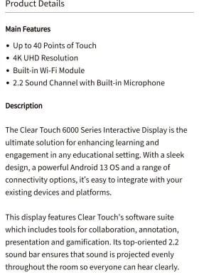 CTI-6075A VIEWSONIC Viewboard Interactive Display #2
