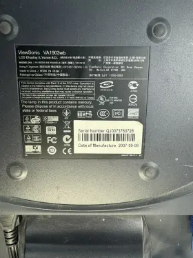 VA1903WB VIEWSONIC Lcd Monitor #3