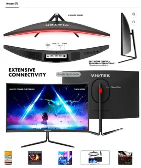GNV24CB VIOTEK Curved Gaming Monitor Display Bezel