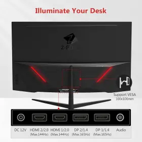UG32 Z-EDGE Curved Gaming Monitor Hdmi Dp Freesync