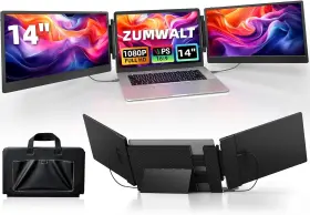 ZUMWALT-S3 ZUMWALT Triple Laptop Screen Extender Fhd Monitor