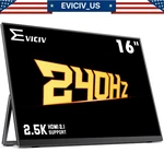 Eviciv 2.5k 240hz Portable Gaming Monitor, 16.0" 2560*1600 Qhd Ips Lcd Screen Us. Fixed Price $139.99.