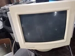 Vtg Packard Bell (model 1412sl) Crt Monitor Yellowing Need Cleaned Dim Powers On. Fixed Price $134.99.