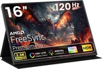 16" Portable Qhd Gaming Monitor 2560x1600 120hz For Laptops & Consoles. Fixed Price $384.99.