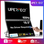 Uperfect Touch Dual Ustation 18.5" Folding Monitor 100hz Portable Display &stand. Fixed Price $369.99.