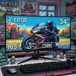 Z-edge 34" Curved Gaming Monitor Wqhd 1440p 165hz Va Display 1ms Mprt. Fixed Price $307.99.