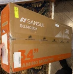 Sansui Sg34c5qk 34" Led Gaming Monitor Brown Orange 34 Inch Wide Screen. Fixed Price $189.00.