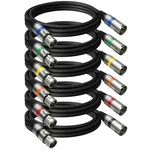 Heams Professional 6 Pack 6ft Xlr Cables, Noise Free And Long-lasting Braided. Fixed Price $57.01.
