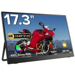 Eviciv 17.3" 4k Portable Monitor 3840 * 2160 With Kickstand Display For Xbox Ps5. Fixed Price $119.99.