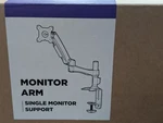 Nzxt Single Monitor Arm Black Desk Mount Vesa 75/100 Adjustable Mn-vmsm0-b1. Fixed Price $29.99.