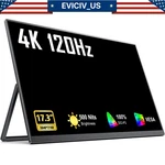 Eviciv 17.3" 120hz Portable Display 3840*2160 Monitor Uhd Usb-c For Ps5 Xbox 360. Fixed Price $169.99.