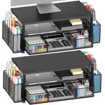Opnice 2-tier Monitor Stand Riser Desk Organizer W/ Drawers & Pen Holders. Fixed Price $61.18.