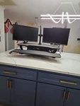 Lcd Asus 60hz Dual Monitor With Lifting Versa Desk. Fixed Price $300.00.