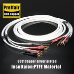 Pair Speaker Cable Silver Plated Occ 16strands Audio Loudspeaker. Fixed Price $60.00.