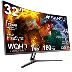 Sansui Es-g32c3 32 Inch Curved Gaming Monitor Wqhd 180hz. Fixed Price $299.99.