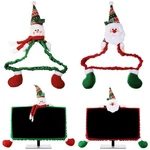 2 Pcs Christmas Computer Monitor Border Cover Snowman Santa Compute.... Fixed Price $43.94.