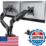 Huanuo Flowlift Dual Monitor Stand Gas Spring Desk Mount 13-32" Screens. Fixed Price $100.91.