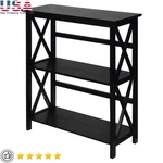 Espresso 3-shelf Bookcase Solid Wood Storage Shelves Furniture Home Office New. Fixed Price $101.03.