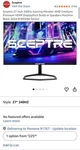Sceptre 27 Inch 240hz Gaming Monitor Hdmi/displayport Build-in Speakers Machine. Fixed Price $150.00.