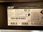 Acer B227q Lcd Monitor Black Um.wb7aa.b02 Bbmirpzx Model Dec 2022. Fixed Price $40.00.