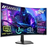 Curved Monitor 24 Inch 100hz Usb Type C Hdr 1ms Sansui Es-24c1 Computer. Fixed Price $154.99.