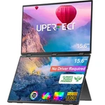 Uperfect 15.6" Dual Portable Monitor - Fhd Foldable Laptop Screen Extender. Fixed Price $134.99.