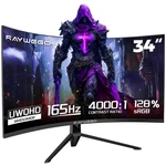 Raywego 34 Inch Ultrawide Curved Monitor Gaming,219 Wqhd 3440x1440p 165hz Mon.... Fixed Price $279.56.