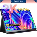 Eviciv 144hz 2k Portable Monitor 16" 2560*1600 Qhd Anti Glare Screen For Switch. Fixed Price $69.99.