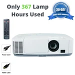 Only 367 Lamp Hours Used! Nec Np-p401w Projector Gaming 3lcd 4000 Lumens Hd Hdmi. Fixed Price $168.30.