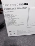 Qqh Z1-9 15.6in Ips Fhd 1920x1080 60hz Portable Monitor Usb-c Hdmi. Fixed Price $92.50.