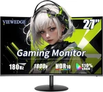 Viewedge 27" 1080p Curved 180hz Fhd Gaming Monitor, Hdmi & Dp. Fixed Price $79.99.