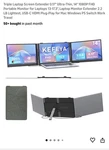 Kefeya 14" Triple Ultra-thin Ips Fhd Portable Laptop Screen Extender Usb-c Hdmi. Fixed Price $150.00.